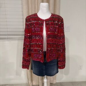 Embellished Red Jacket